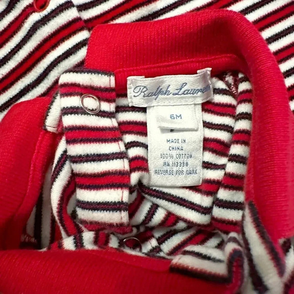 Ralph Lauren | Striped Footed Bodysuit (6 mos) 🐎 - Picture 4 of 4